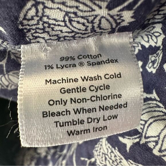 Talbots Denim Crop One Button Blazer Jacket Women’s 8 Dark Wash Blue - Picture 5 of 8